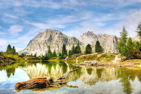 Italy the falzarego pass viewpoint photo