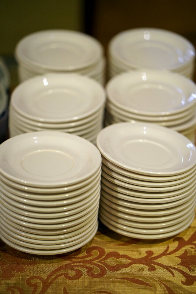 White background crockery cut out