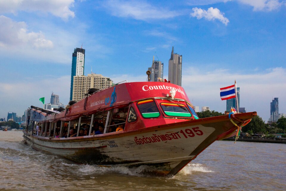 Thailand travel chao phraya river photo