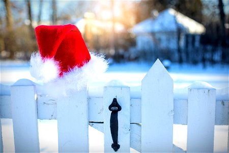 Santa Hat Fence