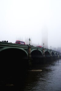 Bus daylight fog photo