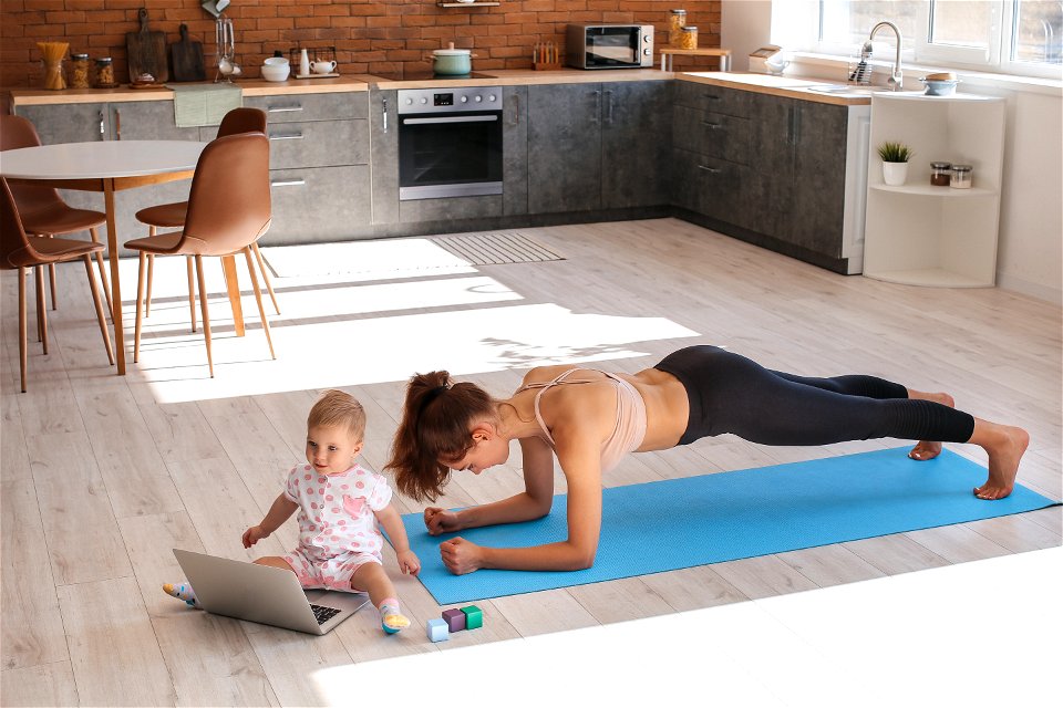 Baby Mother Planking