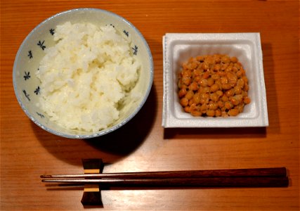 Boiled Rice Natto photo