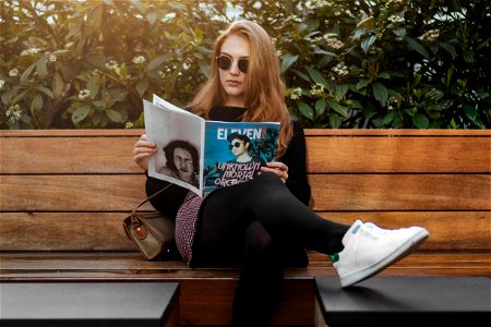 Woman Magazine Bench