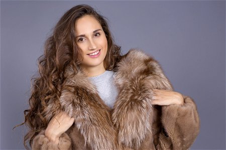 Woman Girl Portrait Fur photo