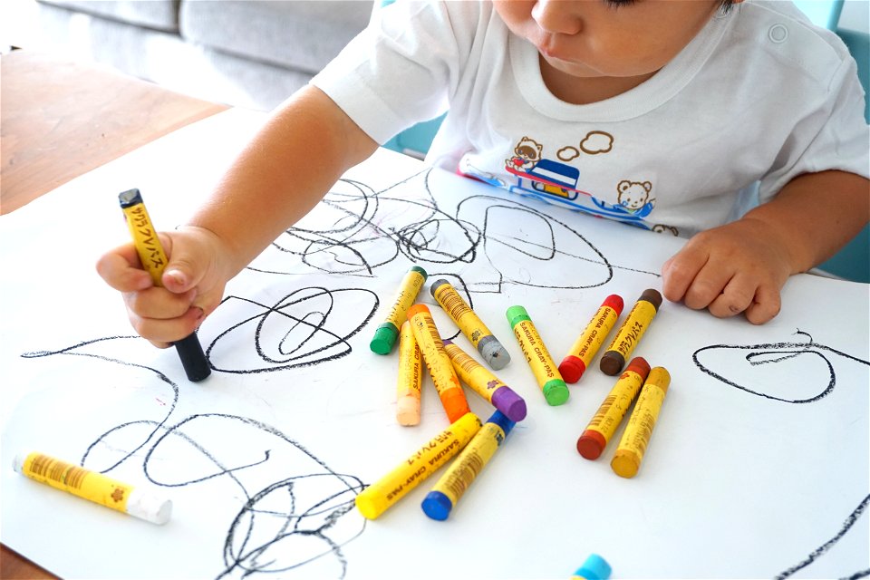 Wax Crayon Child Draw