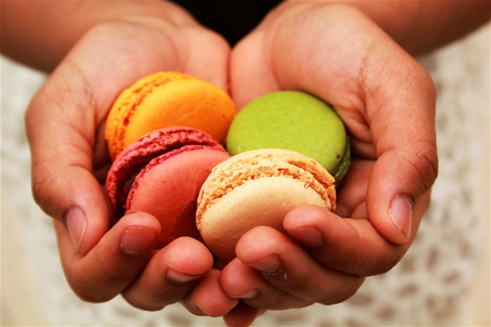Macaroons Dessert Hands