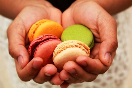 Macaroons Dessert Hands