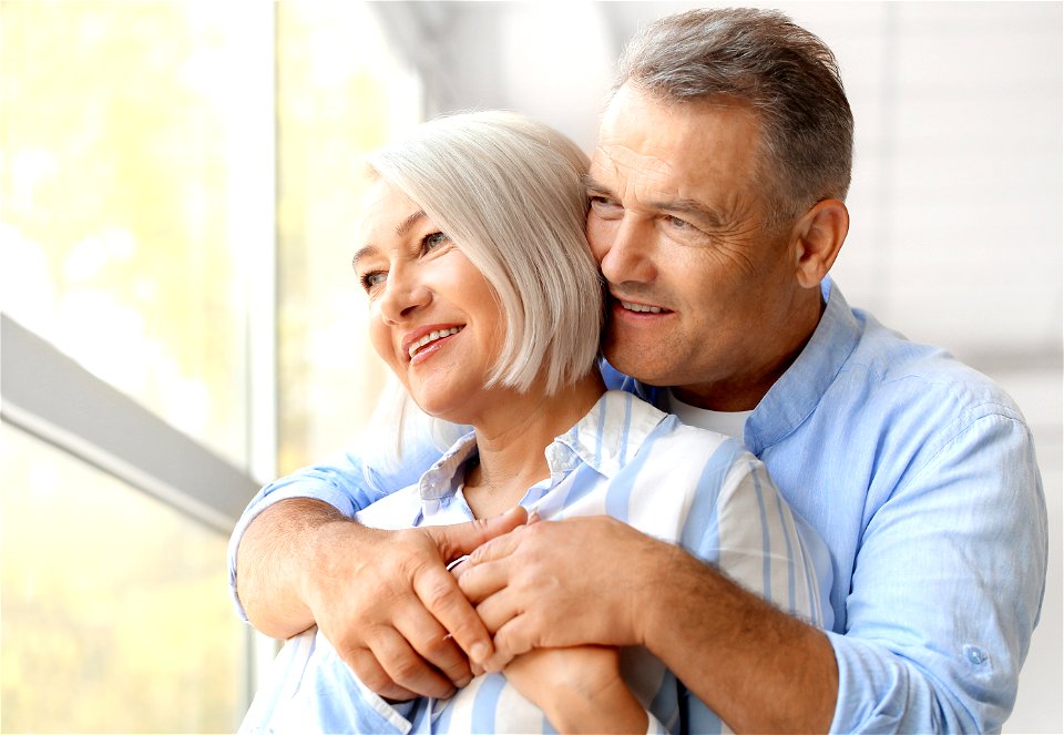 Senior Couple Hug photo