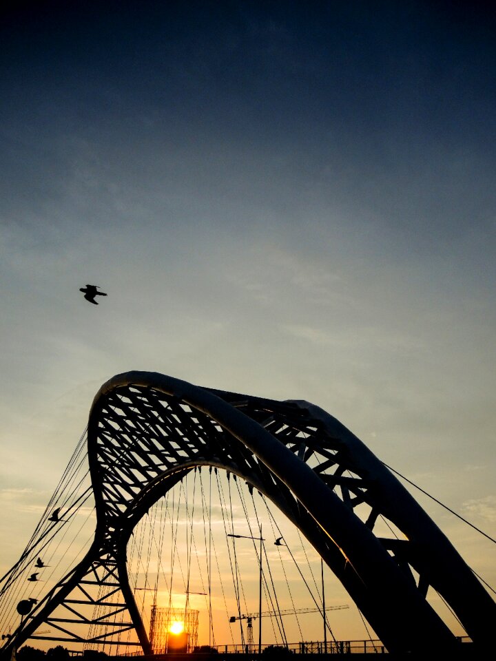 Travel architecture sunset