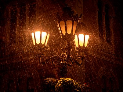 Street Light Rain photo