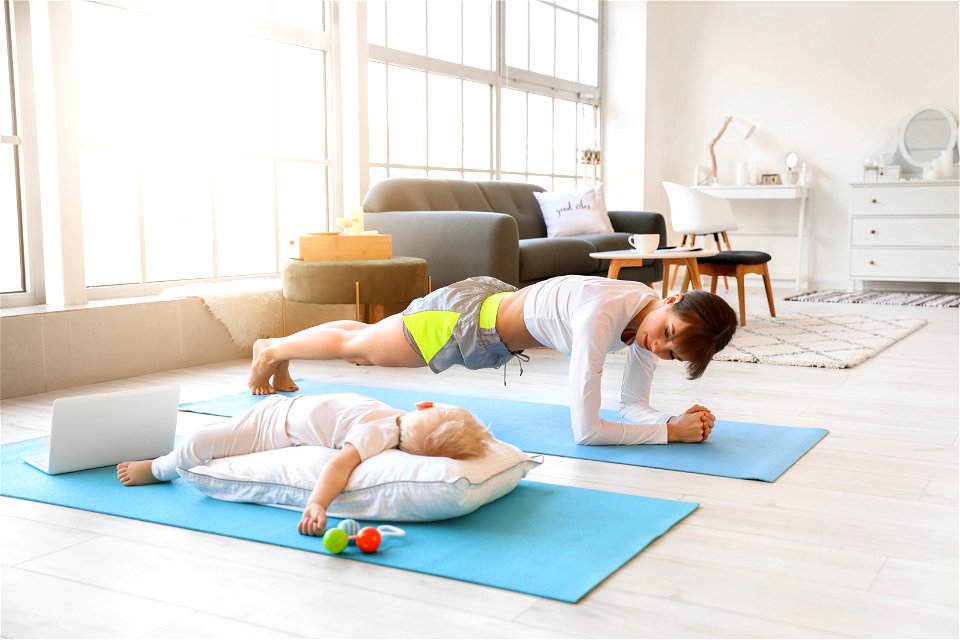 Baby Mother Planking