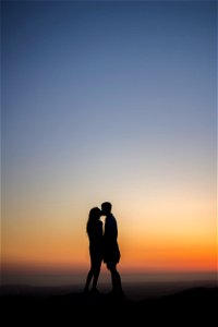 Sunset Kiss Couple