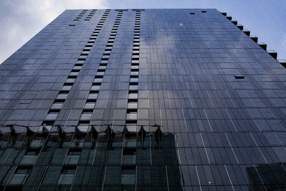 Building downtown window photo