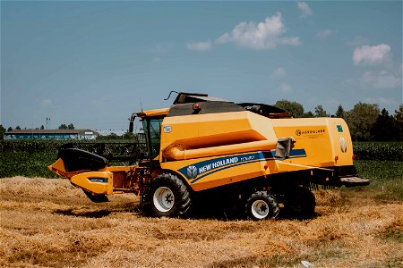 Harvester Machine Wheatfield photo