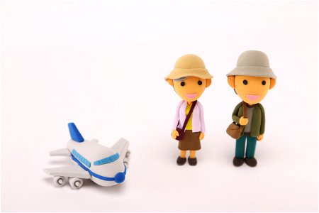 Couple Travel Clay Art