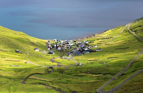 Faroese settlement eysturoy faroe islands photo