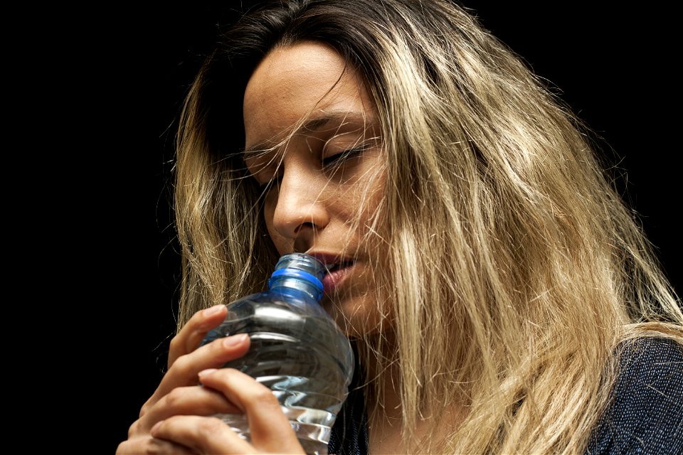 Woman Girl Drink Water