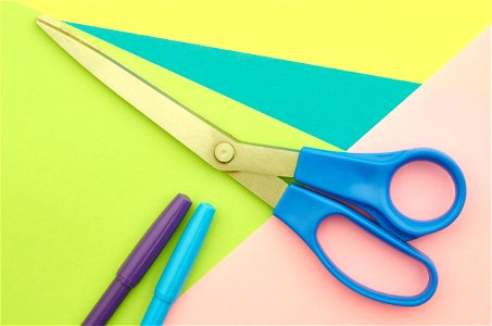 Scissors Colorful Paper photo