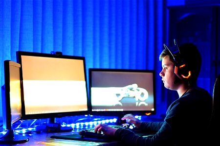 Child Boy Playing Game photo