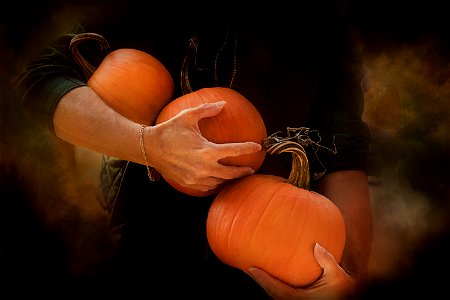 Holding Pumpkin