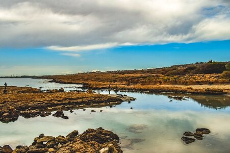 Beach sky clouds photo