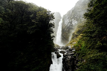 Mountain Waterfall Landscape photo