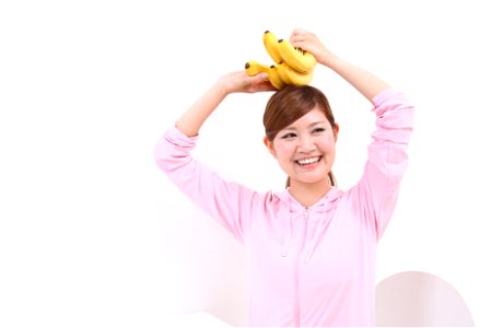 Woman Girl Banana photo