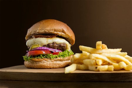 Hamburger French Fries photo