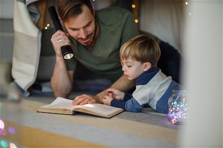 Father Son Book Reading