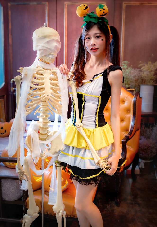 Woman Girl Halloween photo