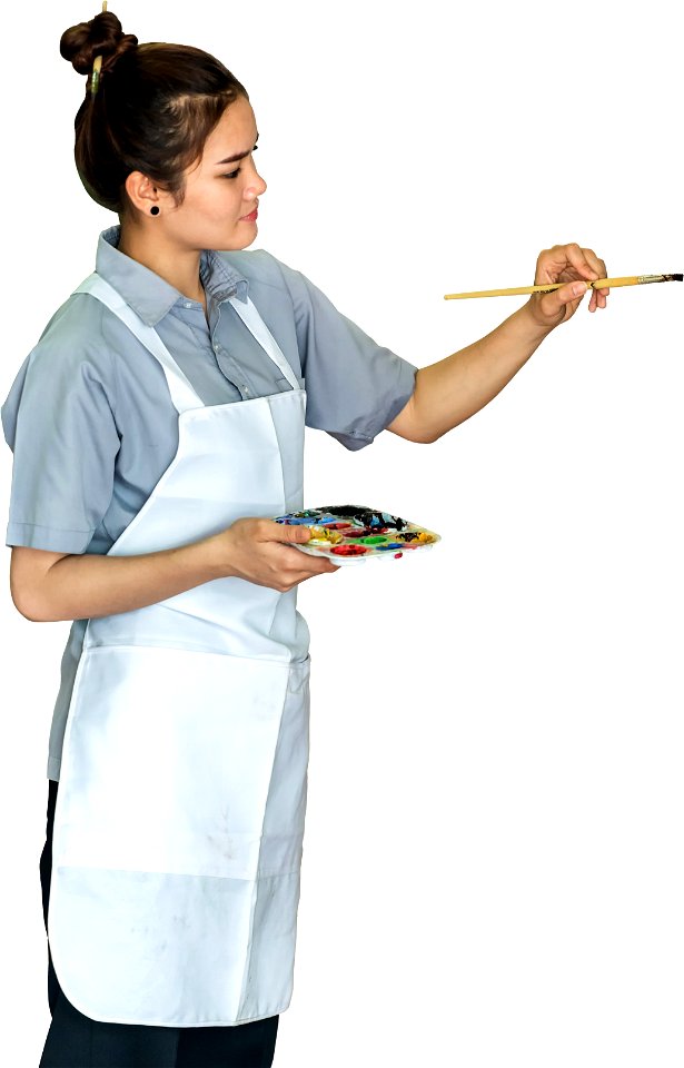 Girl Painting Brush