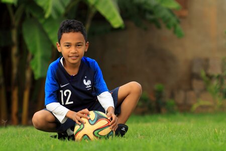 Soccer young outdoors photo