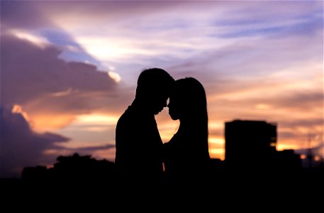 Couple Silhouette Sunset