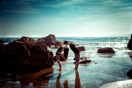 Couple Coast Kiss photo