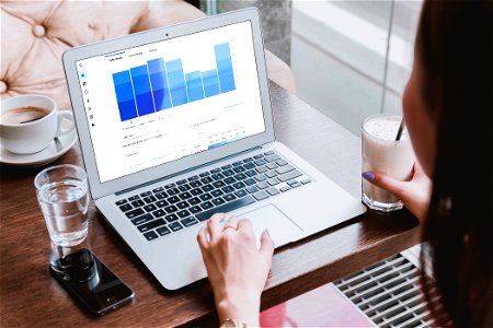 Businesswoman Google Analytics Laptop photo