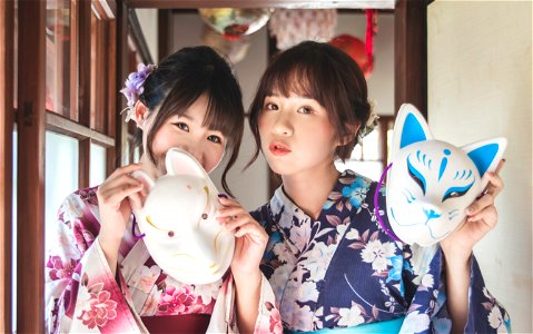 Women Girls Yukata