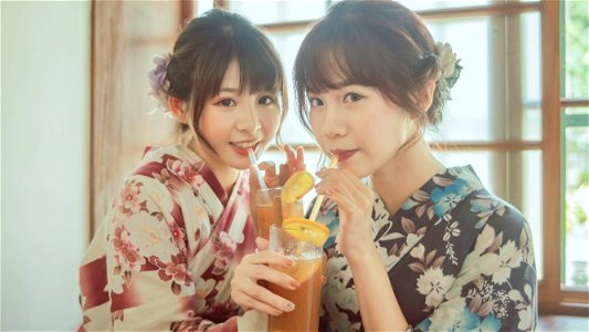 Women Girls Yukata