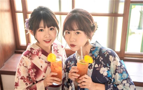 Women Girls Yukata photo