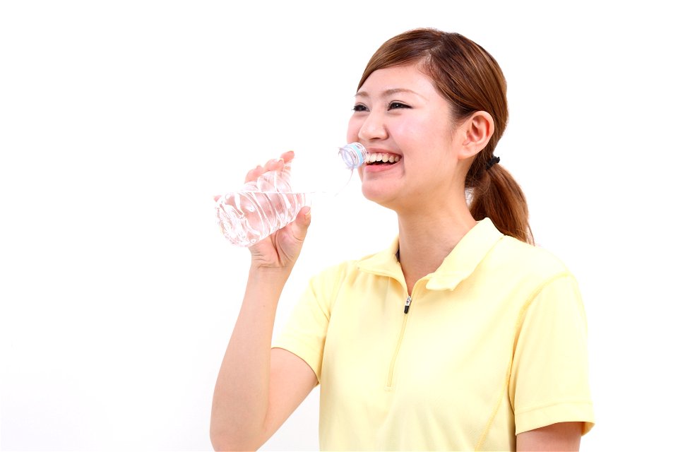 Woman Girl Drink Water photo