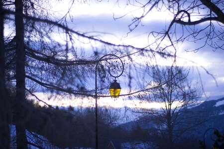 Floor lamp winter ski photo