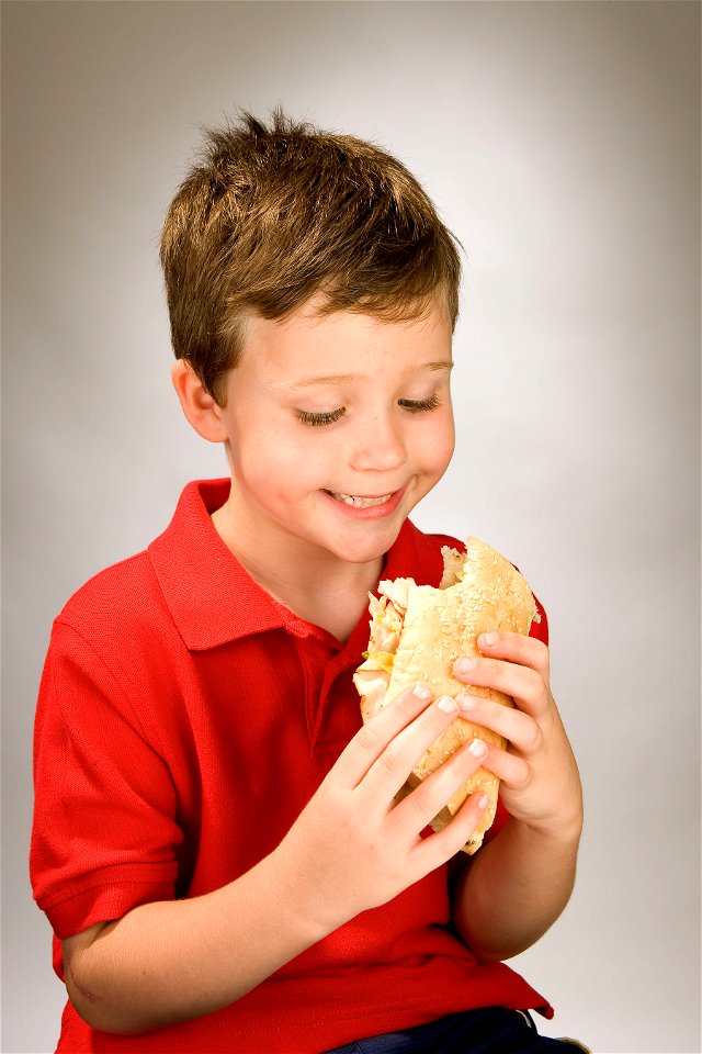 Sandwich Child Boy Eating