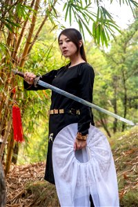 Woman Girl Portrait Sword photo