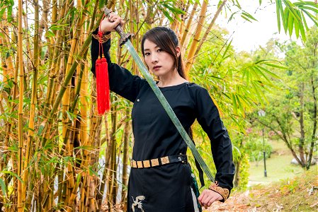 Woman Girl Portrait Sword
