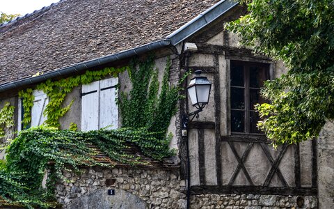 Wood window building photo