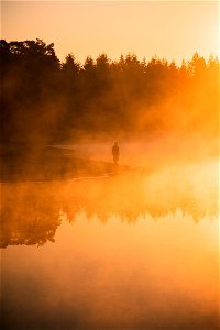 Sunrise Lake Fog photo