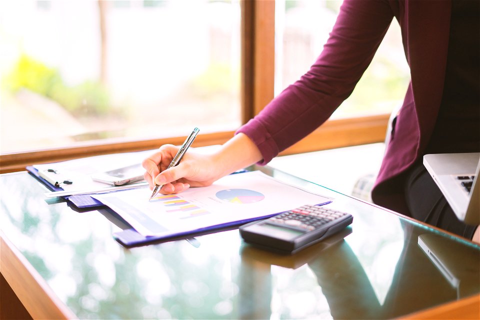 Businesswoman Document Write