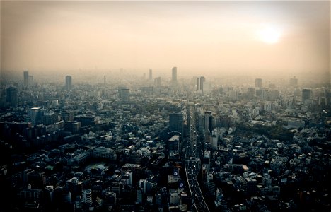Tokyo Photochemical Smog Cityscape photo