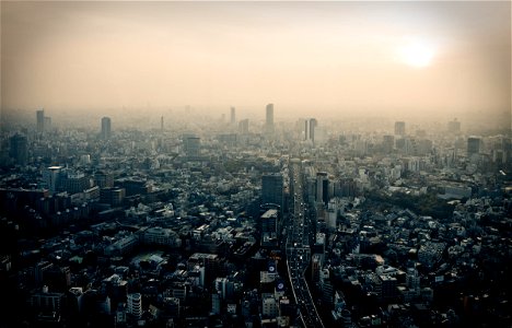 Tokyo Photochemical Smog Cityscape