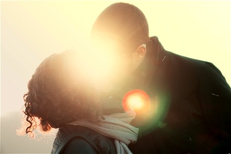 Couple Kiss Light photo